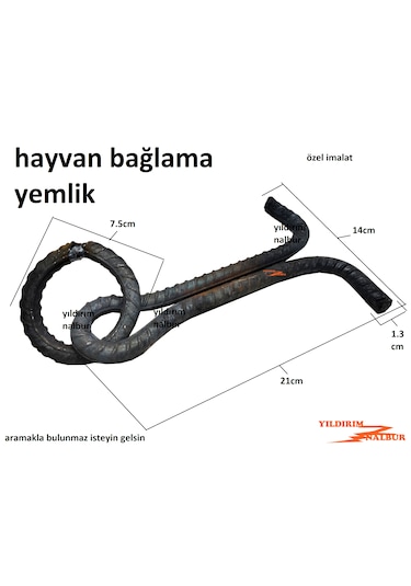 4 Adet Besi Halkası Yemlik Hayvan Bağlama Demiri Sıva Altı Kalın