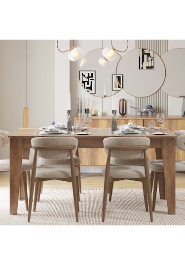 Sephia Açılır Yemek Masası - Oslo Ceviz 160x75x90 Cm Ceviz