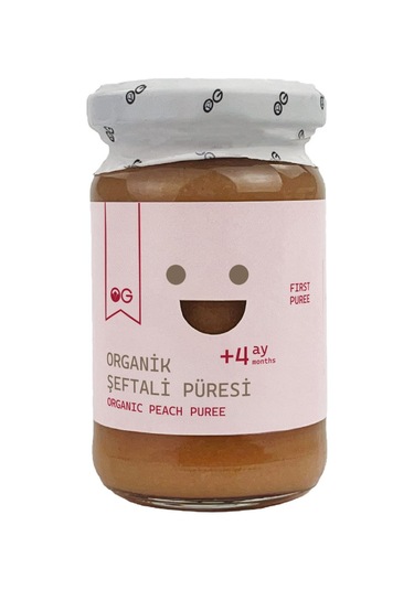 4'lü Organik Şeftali Püresi 100 G +4 Ay