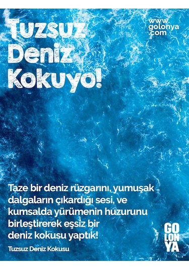Golonya Tuzsuz Deniz Kokulu Cam Şişe Kolonya 250 ML