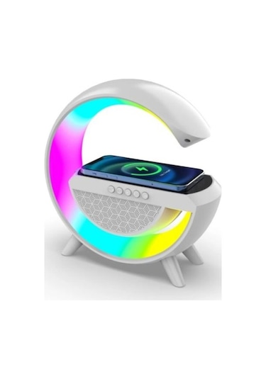Kablosuz Şarj Standlı Rgb Hoparlör