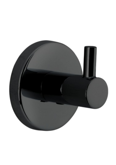 Çelik Banyo Paslanmaz Pirinç Flora Tekli Askılık Mat Siyah