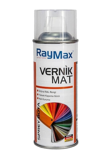 Raymax Akrilik Sprey Mat Vernik 400Ml.Made in Germany.