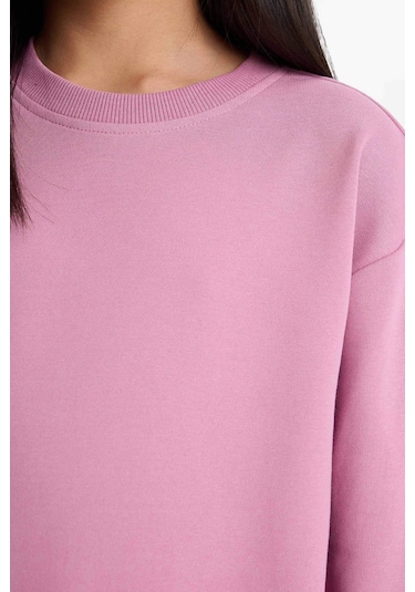 Defacto Kız Çocuk Relax Fit Bisiklet Yaka Basic Düz Sweatshirt A2797a825aupn455 Pembe Defacto Kız Çocuk Relax Fit Bisiklet Yaka Basic Düz Sweatshirt A2797a825aupn455 Pembe