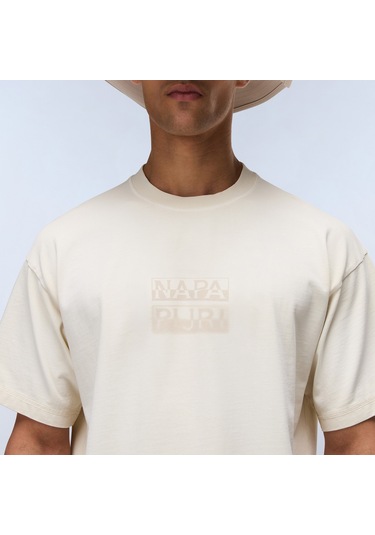 Napapijri Comel Erkek Bej T-shirt Np0a88y9n1j1 Bej