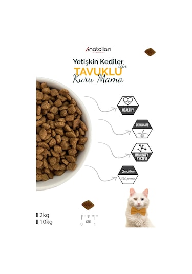 Anatolian Premium Tavuklu Yetişkin Kedi Maması 10 KG