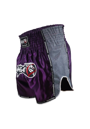 Dragondo Mt3076 Shiny Muay Thai Mor Kick Boks Şortu Mor
