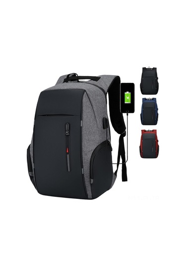 Lemestar Erkek İş Çantası 15.6" Laptop Taşıyıcı Usb Şarj Portlu Anti-calıntı Oxford Kumaş Çift Omuzlu Sırt Çantası Büyük Kapasite Mavi MAVİ