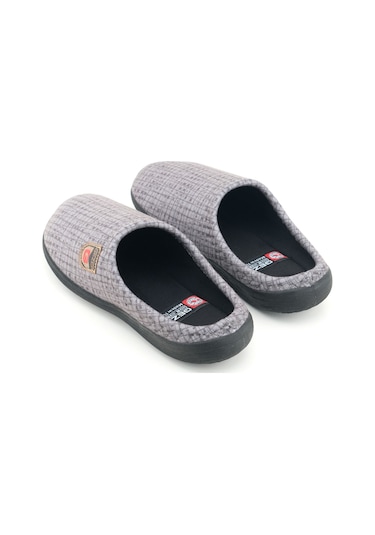 Gezer Erkek Kışlık Pu Rahat Taban Ev Bahçe Gondol Terlik Gri
