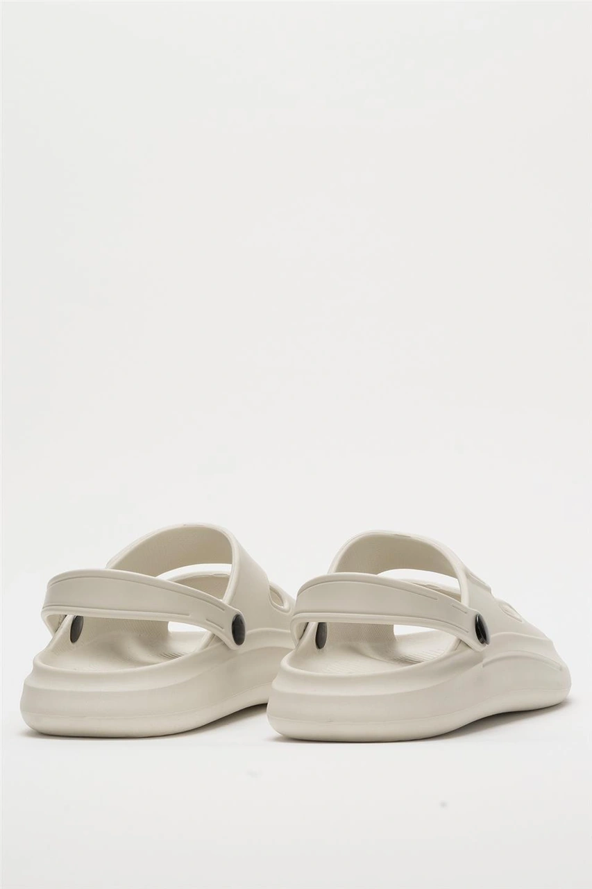 Unisex Ortopedik Deniz Havuz Terliği Sandalet Krem Krem