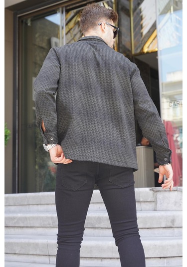 Madmext Haki Desenli Erkek Oduncu Gömlek 6711 Haki