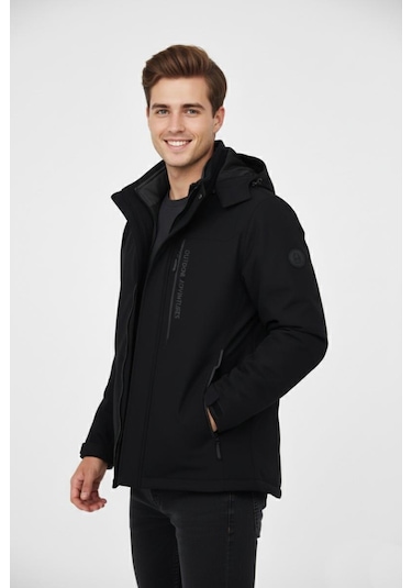 Dynamo Erkek Kapüşonlu Spor Mont 2 Parça Regular Fit 3361 Bgl-st04901 Siyah