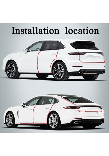 Xindoker Araç Kapı Kenarı Koruması: Şeffaf, Temassız U-kanal Jeli - Çarpma Önleme, Boya Koruması, 3m Uzunluk 2cm Genişlik