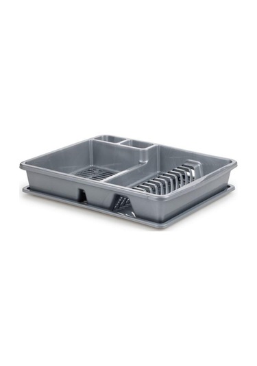 Bora Plastik Gri Tepsili Tabaklık Açık Gri