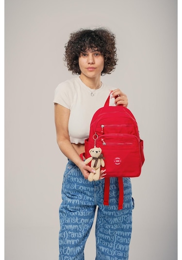 Ççs Kadın 17953 Sırt Çantası Kirmizi Kırmızı
