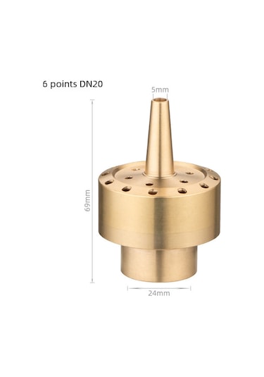 Mufunye Bronz Çift Katlı Çiçek Sütunu Fontan Sprinkler, Bahçe Su Görseli, Otel Havuzu, Müzikli Fontan Uygulaması, 1.5" Dahili Dişli