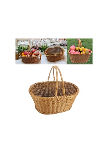 Homyl Oturma Odası Yürüyüşü Için El Dokuma Piknik Sepeti L