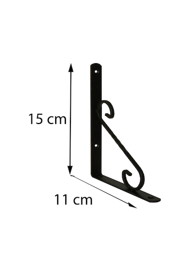 Ferforje Raf Altı No 1 Siyah