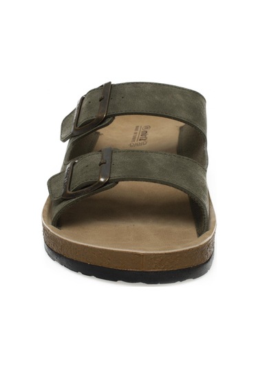 Muya 31330m Allen Çift Bant Haki Erkek Terlik Haki