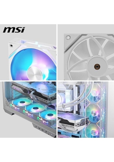 Msı Mpg Ez120 Argb-w Kasa Fanı+kontrol Ünitesi Beyaz 3-lü Paket