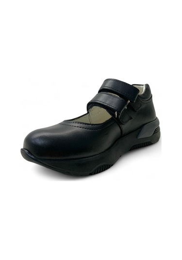 923 Kız Çocuk Deri Okul Babet Siyah