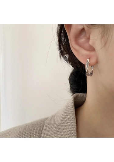 925ayar Gümüş Büküm Sarma Küpe