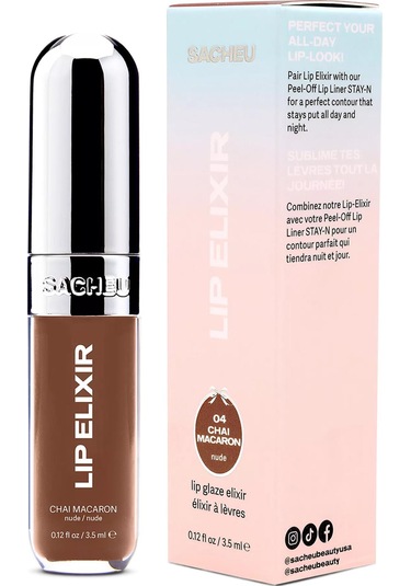 Sacheu Lip Elixir 3 Ü 1 Arada Renkli Dudak Parlatıcı 05 Chai Macaron 3.5ml 05 Chai Macaron
