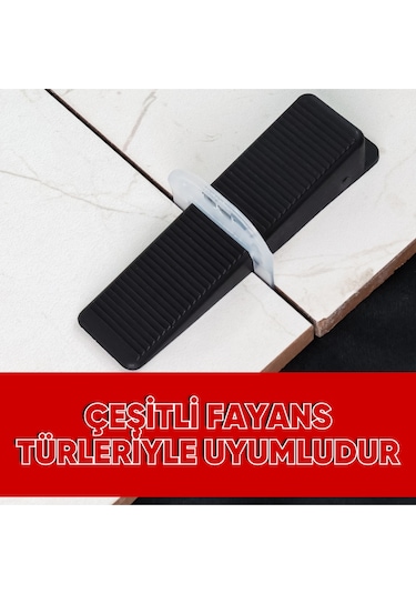 Fayans Seramik Seviye Tespit Derz Artısı Derz Klips Sabitleme Takozu 100 Adet