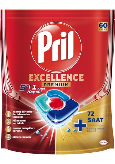 Pril Bulaşık Makinesi Deterjanı Tablet Excellence Premium 60 Adet