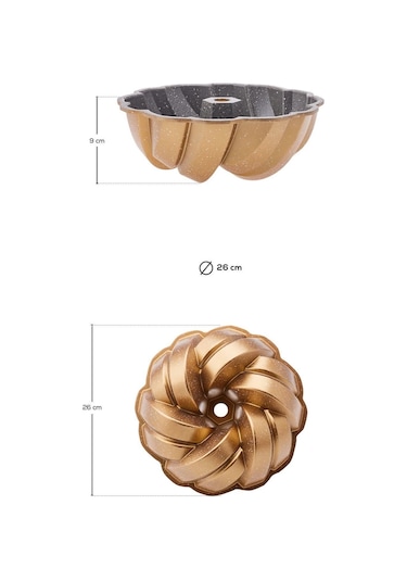 Karaca  Örgü Gold Döküm Kek Kalıbı 26 cm