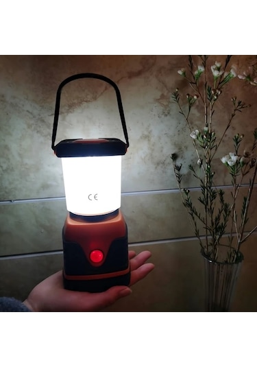 Xuweiwei Taşınabilir Led Kamp Lambası Yuvarlak Dayanıklı Pil İle Çalışan Açık Hava Yürüyüş Balıkçılık Turuncu Siyah Altın