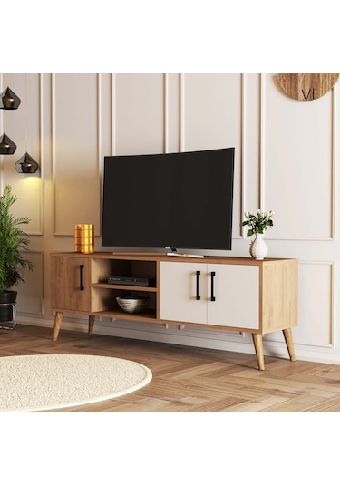 1584 EXXEN 150 CM AHŞAP AYAKLI TV ÜNİTESİ