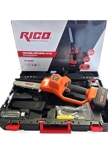 Rico Profesyonel Akülü Zincirli Testere 21V 4A Çift Akü 028-RE0001