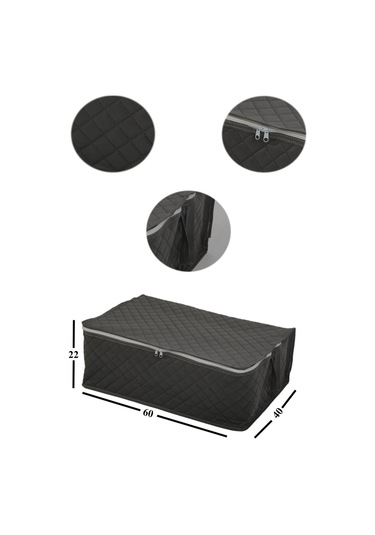 Adarya Home 5 Adet Bazaaltı Hurç 60 x 40 x 22 - Büyük Boy Baza Hurcu -  Gri