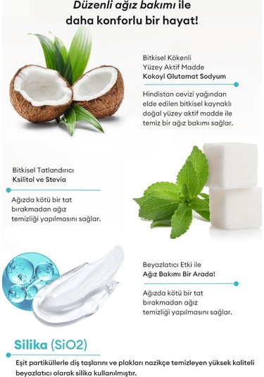 Ferahlık Etkili Beyazlatıcı Bitkisel Diş Macunu Kundal Whitening Toothpaste Set 150g 5 Adet