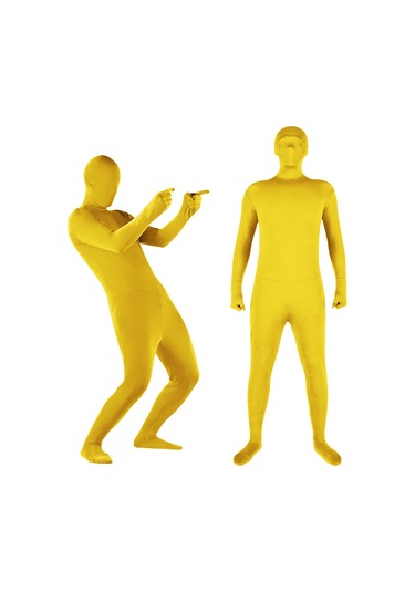 Lemestar Fotoğraf Çekim Tulumu, Kromakey İçin Tight Fit, Polikloropren Malzeme, Tek Parça, 180cm, Sarı