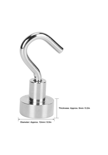 Yifomall 5'li Güçlü Mıknatıslı Duvar Askısı, Ev Ve Ofis Depolama İçin Dayanıklı E12