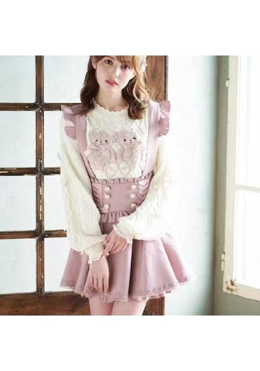 Novahub Japon Gotik Lolita Şerit Yay Elmas İnci Toka Çıkarılabilir Kısa Askı Etek Kızlar Tatlı Sevimli Dantel A-line Mini Etekler Pembe - L Pembe Novahub Japon Gotik Lolita Şerit Yay Elmas İnci Toka Çıkarılabilir Kısa Askı Etek Kızlar Tatlı Sevimli Dantel A-line Mini Etekler Pembe - L Pembe