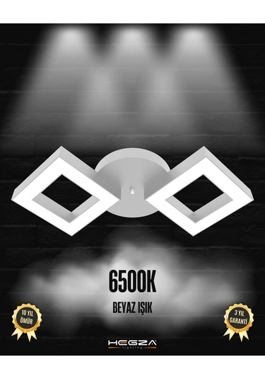 Alato Gri Kasa, Beyaz Işık Modern Plafonyer Led Avize GRİ RENK