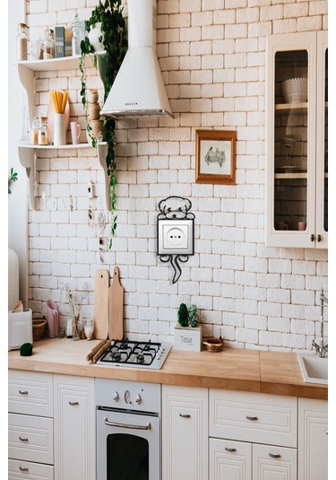 Sevimli Köpek Priz Çerçevesi Mdf Duvar Dekorasyon Ürünü