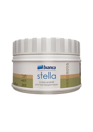 Bianca Stella Su Bazlı Saf Akrilik Boya Eskitme 0,25 Kg
