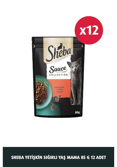Sheba Sığırlı Yetişkin Kedi Maması 12 x 85 G