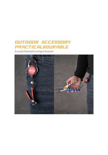 Mufunye Alüminyum Allüvyum Balık İpi Kesici Seti - Gergin İpi Kolayca Keser, Geri Çekilebilir Anahtar Zinciri İle Bel/çanta Tutucu - Hafif Ve Dayanıklı Balıkçılık Gereci