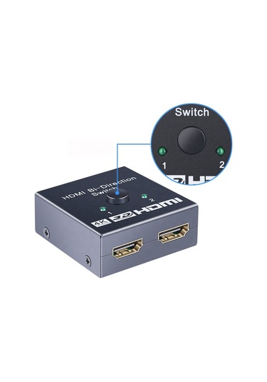 Springsun 4k 2k Hdmı Çift Yönlü Anahtarı - 2 Giriş/1 Çıkış Veya 1 Giriş/2 Çıkış, Hdmı 2.0, 3d Desteği, Manuel Kontrol, Led Gösterge