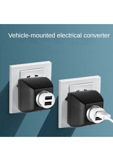 Sones Araç Güç Çeviricileri 90-240v Ac'den 12v Dc'ye Araç Çakmak Soket Adaptörü Dönüştürücü İle Araç Amplifikatörü Güç Çıkışı: Dc 12v 600ma