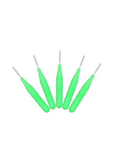 Wezone 25 Adet Yumuşak Fiber Telli Diş Arası Fırça - Ağız Hijyeni Bakımı İçin Güneş Yeşili Seti