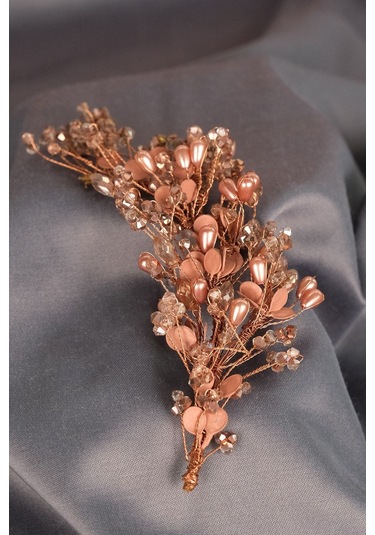 FdayAksesuar Gelinlere Özel Lega Inci Boncuklu Yan Saç Tokası Gelin Aksesuarı FRDY31664