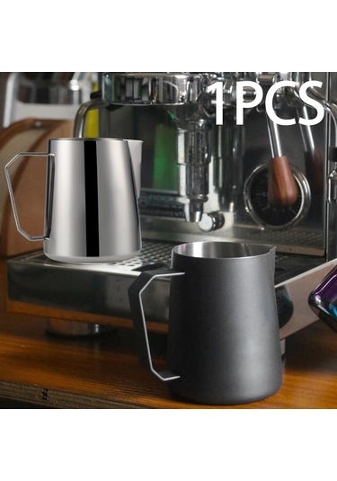 Suntek Latte Art Cafetiere Cappuccino Argent Için Buğulanmış Süt Sürahisi Buhar Sürahisi 600ml