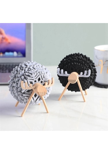 Koyun Şeklinde İçecek Altlıkları Bardak Altlıkları Yalıtımlı Yuvarlak Keçe Gri Gri