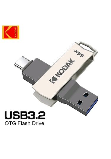 Kodak 64gb.typec Usb 3.2 Apple Uyumlu iPhone 15  Ve Type-c Girişli Tüm Cihazlar